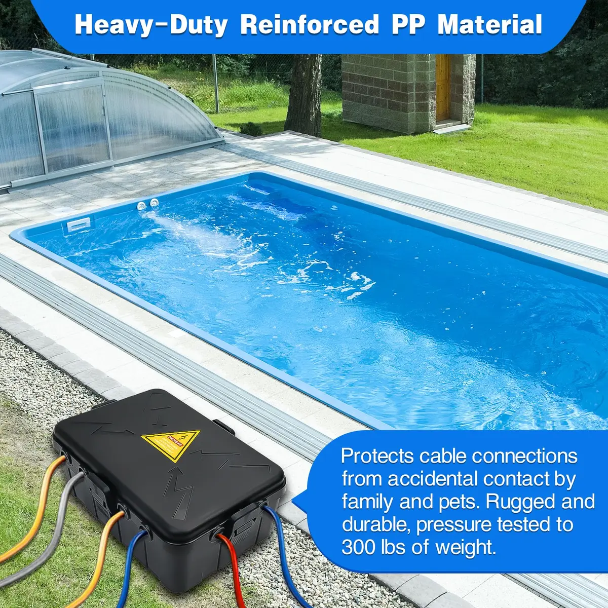 Hrensaw Large Outdoor Electrical Box Waterproof 34.3cm x 23.9cm x 13.4cm (12.5 x 8.5 x 5 inches) | IP54 Rated for Indian Weather - view 4