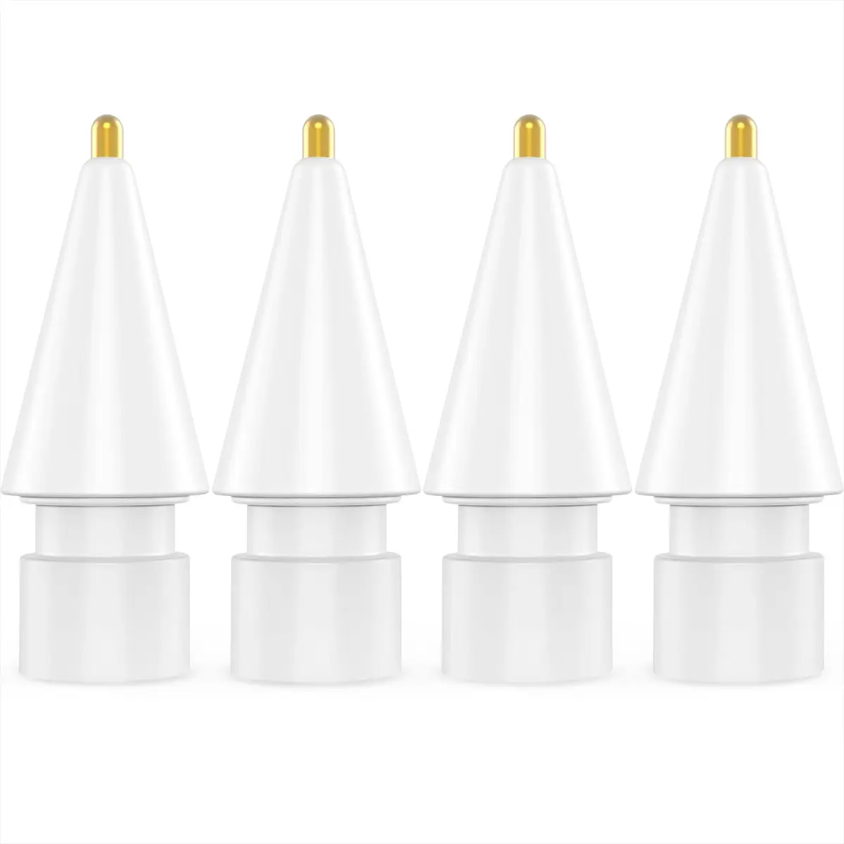 NIUTRENDZ White 4 Pack Replacement Tips for Apple Pencil 1st & 2nd Gen | Fine Point Metal Nib (1.95mm) - main product image