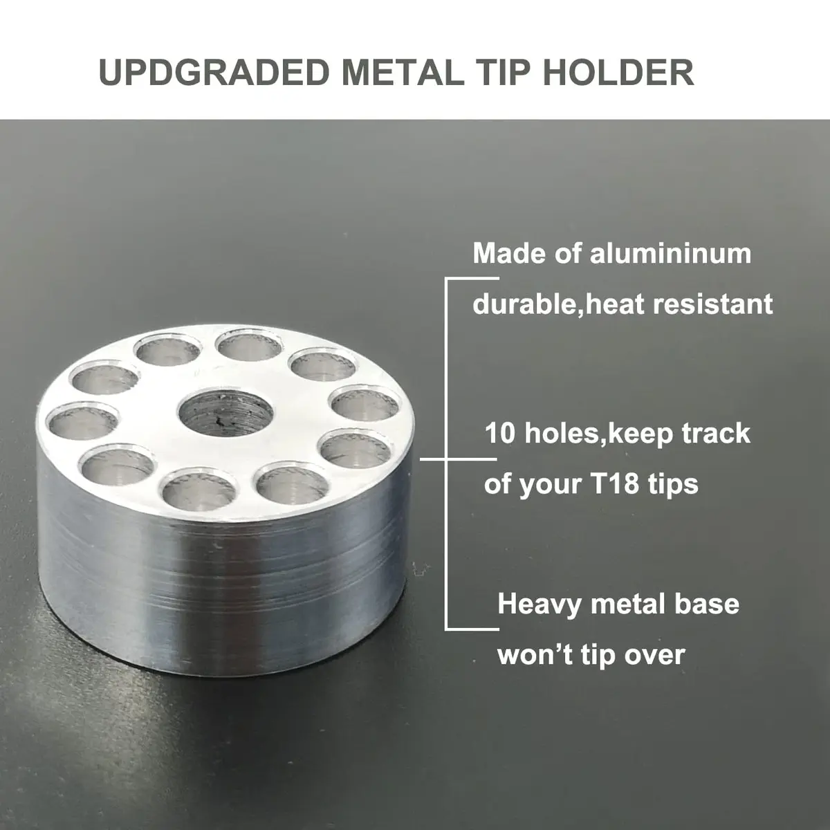ShineNow T18 Soldering Tips 10pcs Set for Hakko FX-888D FX-888 FX-600 FX-8801 | Copper Tips with Holder - view 3