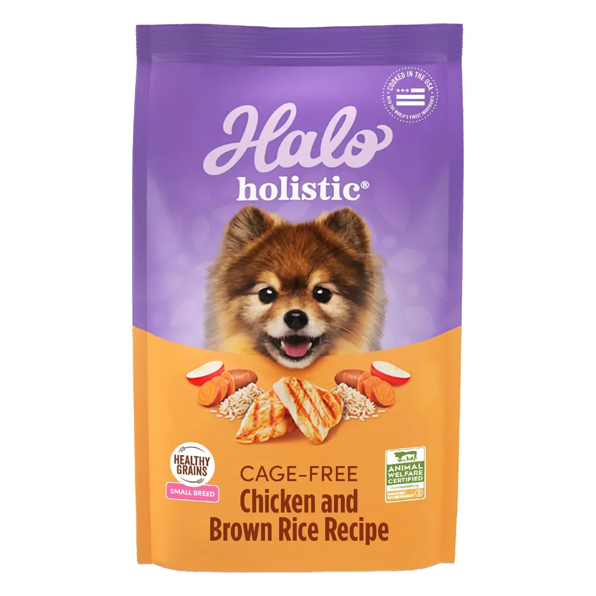 Halo Holistic Small Breed Dog Food, Cage-Free Chicken & Brown Rice, 3.5 lb | Supports Digestive & Skin Health - main product image