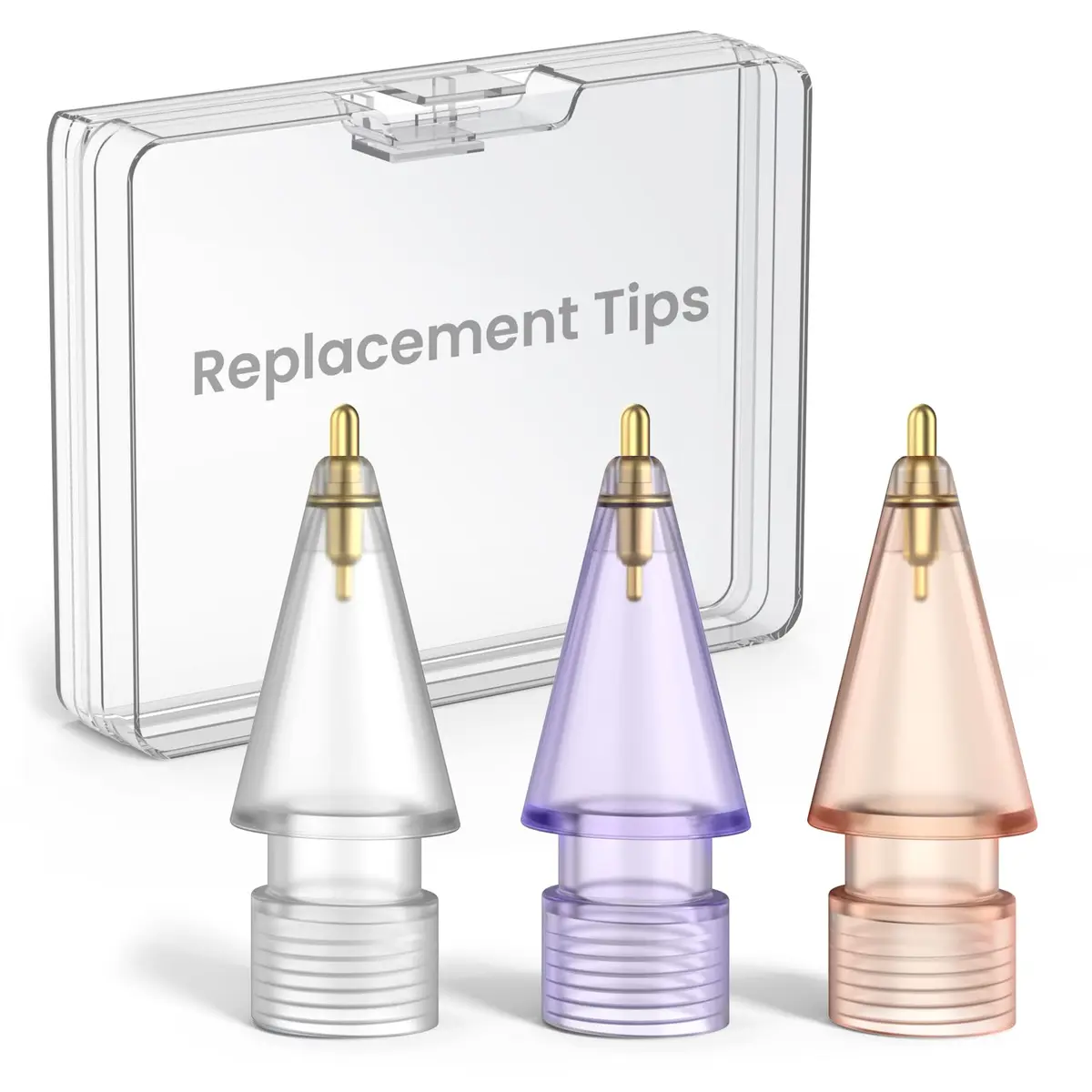 Delidigi Replacement Tips for Apple Pencil 1st & 2nd Gen, Pro, USB-C | Wear-Resistant, Precise Control (70-120 chars) - main product image
