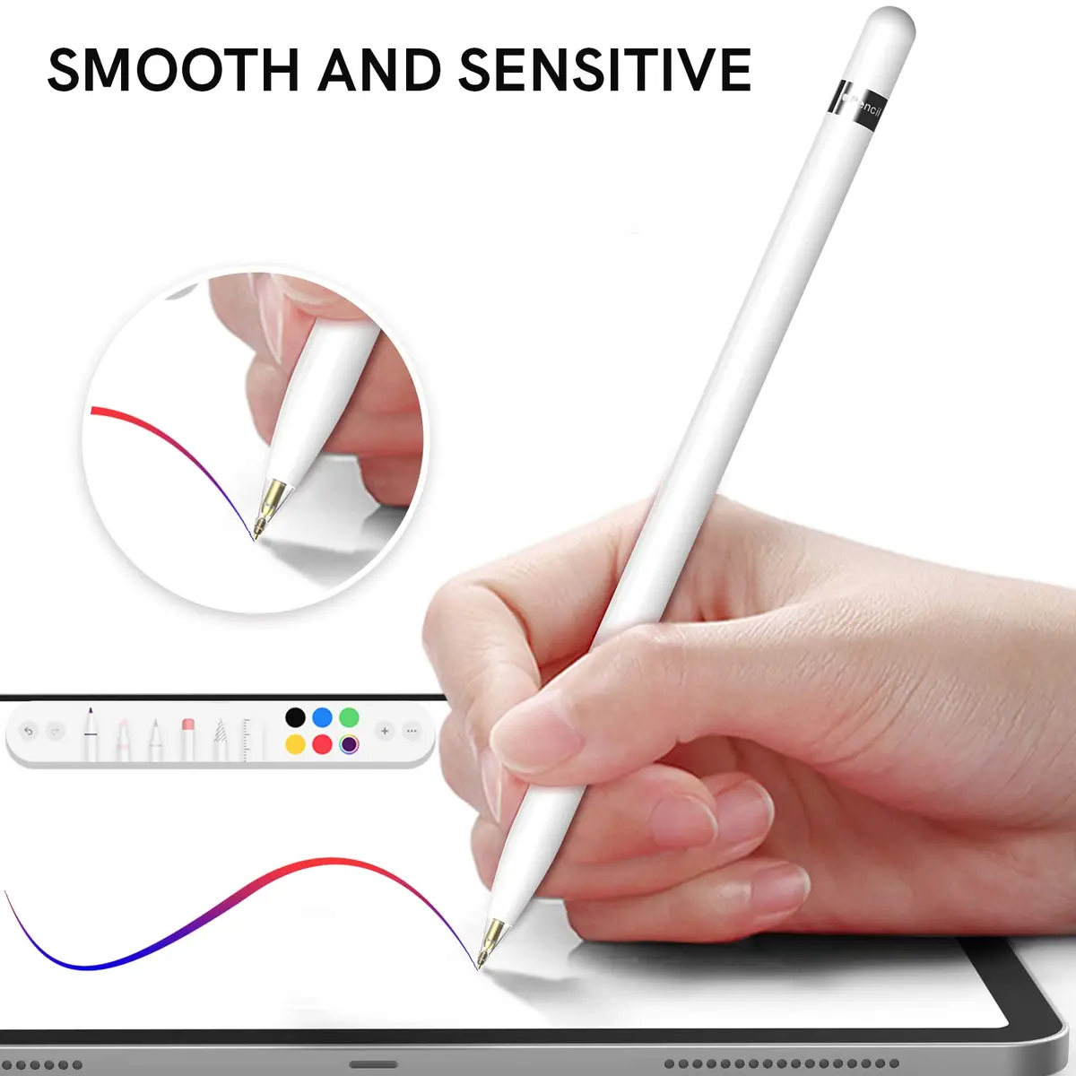 Delidigi Replacement Tips for Apple Pencil 1st & 2nd Gen, Pro, USB-C | Wear-Resistant, Precise Control (70-120 chars) - view 5