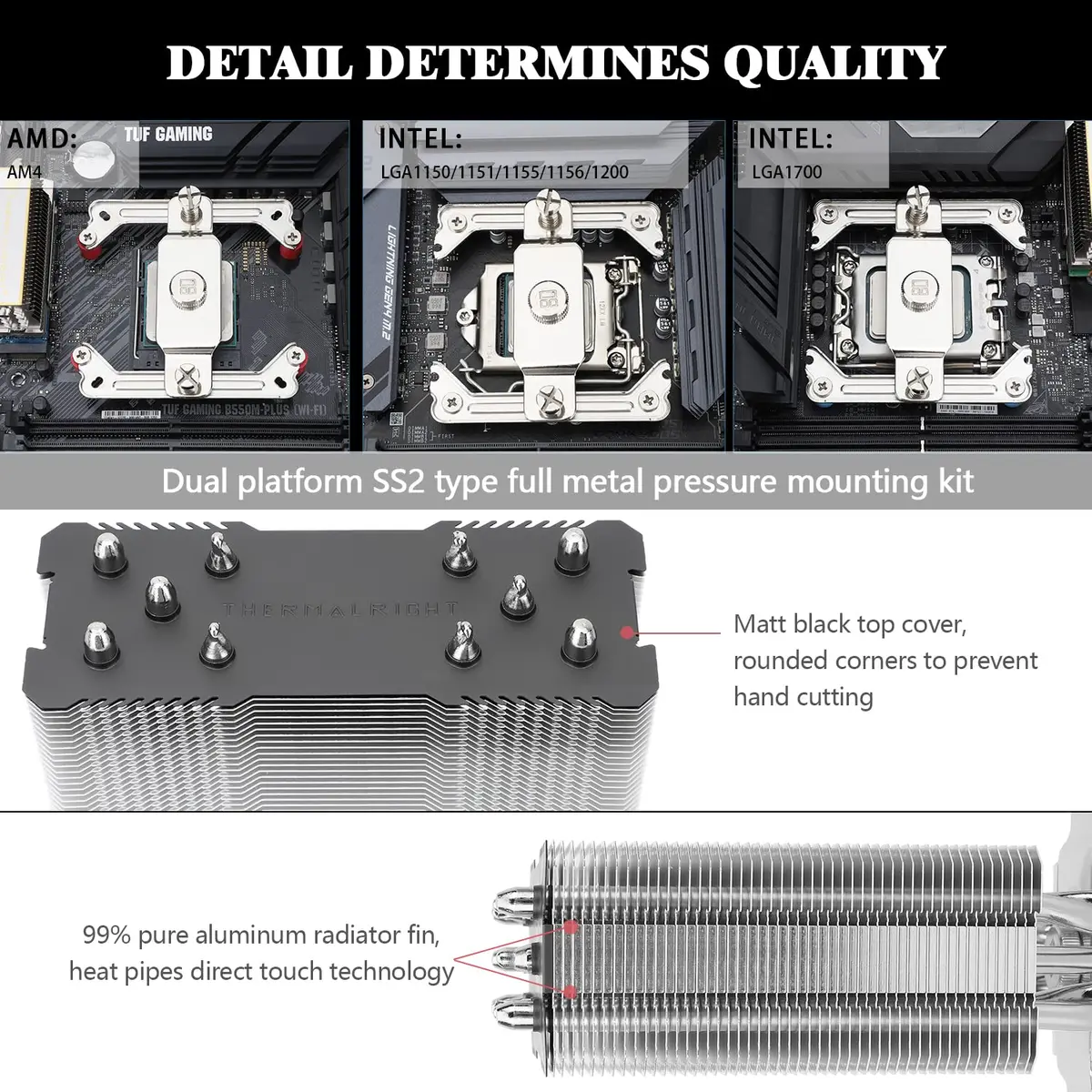 Thermalright Assassin King 120 SE CPU Air Cooler 148mm (5.83 inch) | 5 Heatpipes AGHP III - view 6