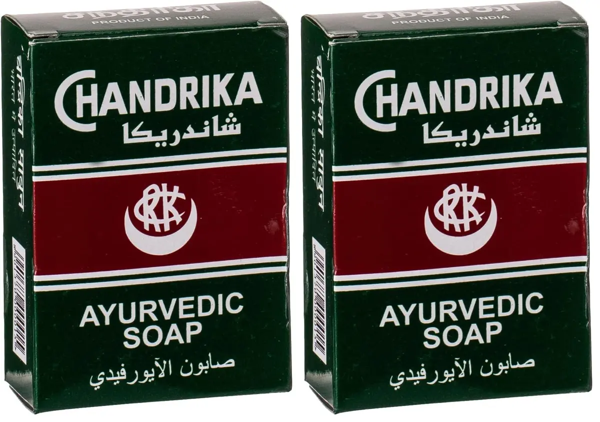 Chandrika Ayurvedic Soap 150g (5.2 Oz) 2-Pack | Authentic Ayurvedic Care for All Skin Types - main product image
