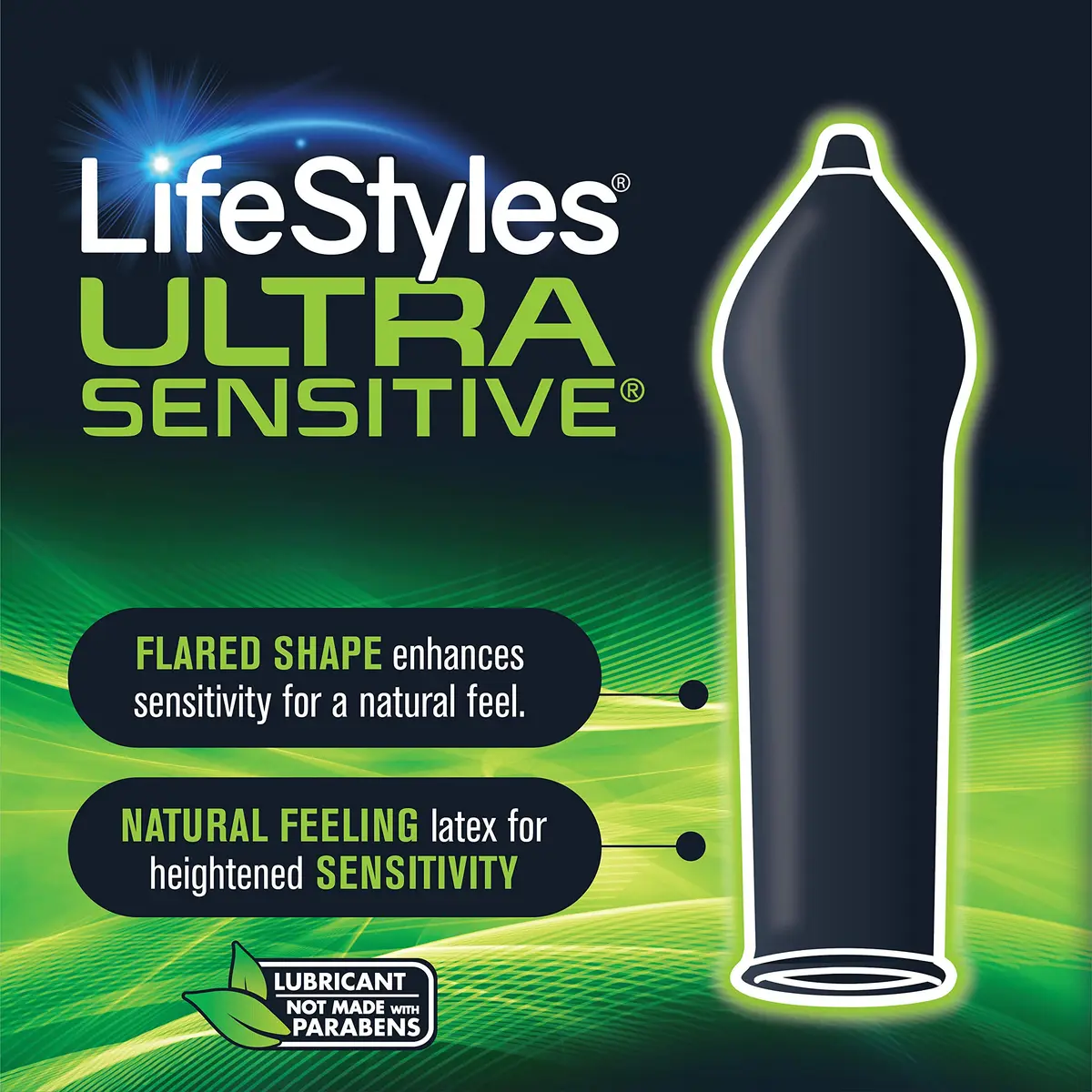 LifeStyles Ultra Sensitive Natural Feeling Lubricated Latex Condoms, 12 Count (Pack of 2) | Ultra Thin & Sensitive for Maximum Pleasure - view 2