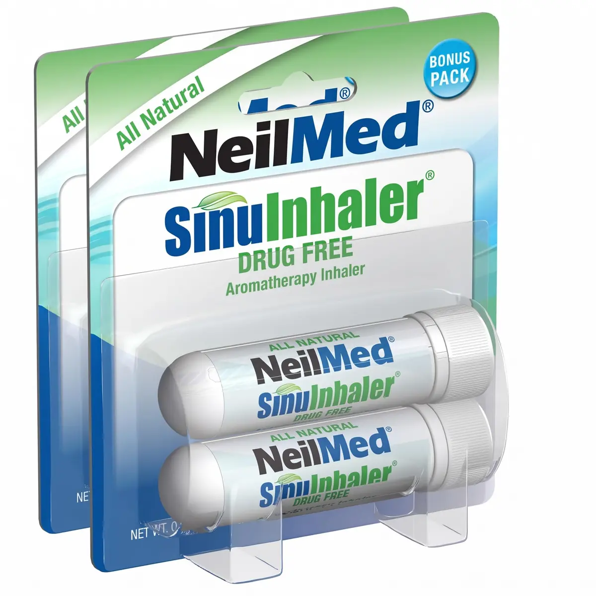 NeilMed SinuInhaler Natural Aromatherapy Inhaler Pack of 2 | Non Medicated Nasal Relief - main product image