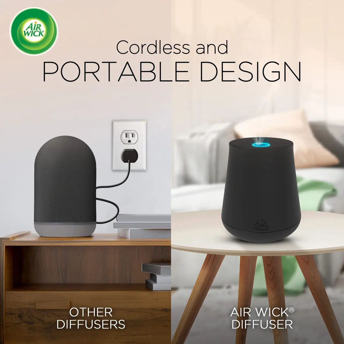 Air Wick Essential Mist Diffuser & Refill Pack of 3 | Apple Cinnamon Fall Scent | Cordless, Up to 45 Days Fragrance - view 2