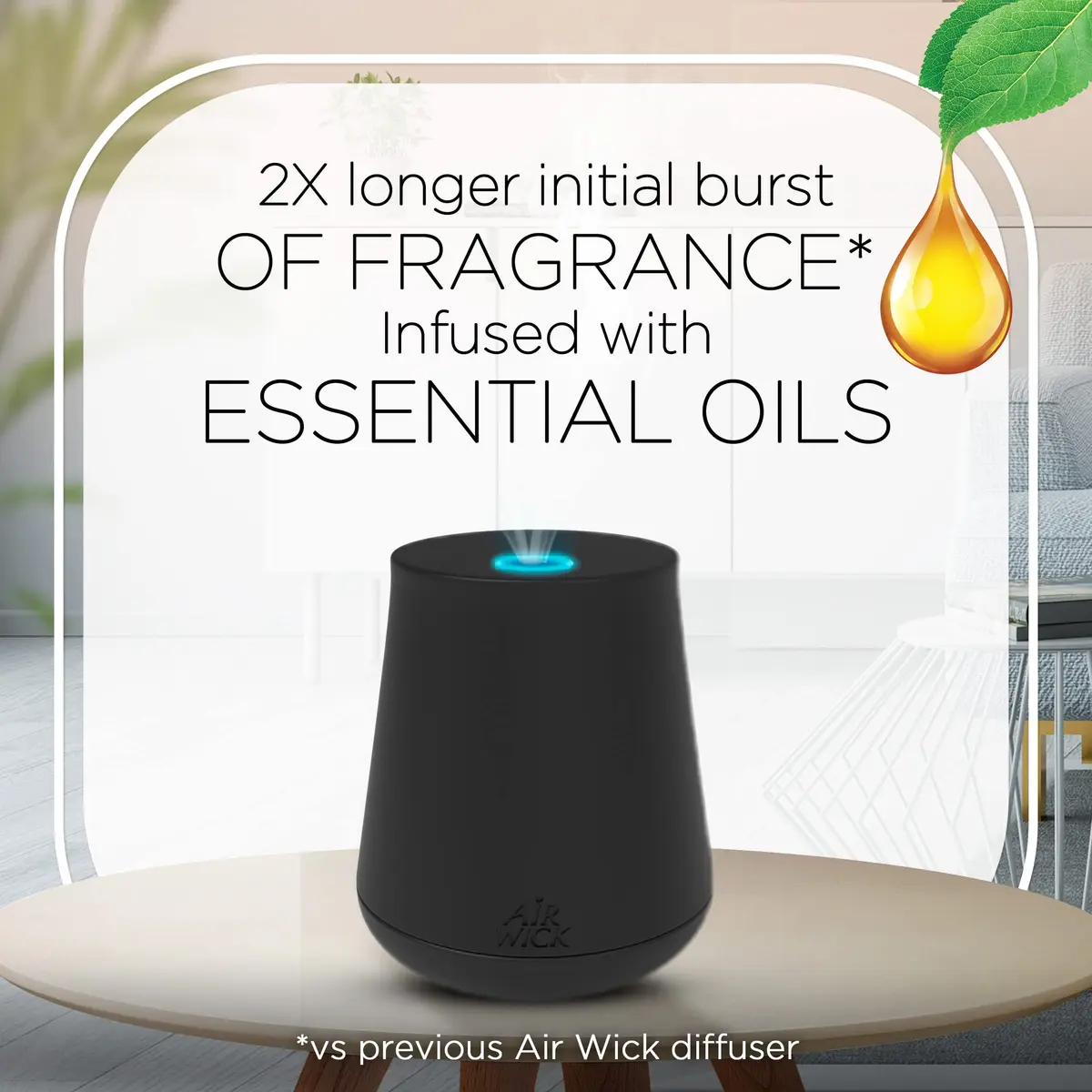 Air Wick Essential Mist Diffuser & Refill Pack of 3 | Apple Cinnamon Fall Scent | Cordless, Up to 45 Days Fragrance - view 3