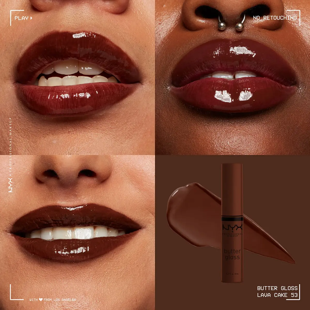 NYX PROFESSIONAL MAKEUP Butter Gloss Brown Sugar Lava Cake (Rich Brown) - Pack of 2 - view 3