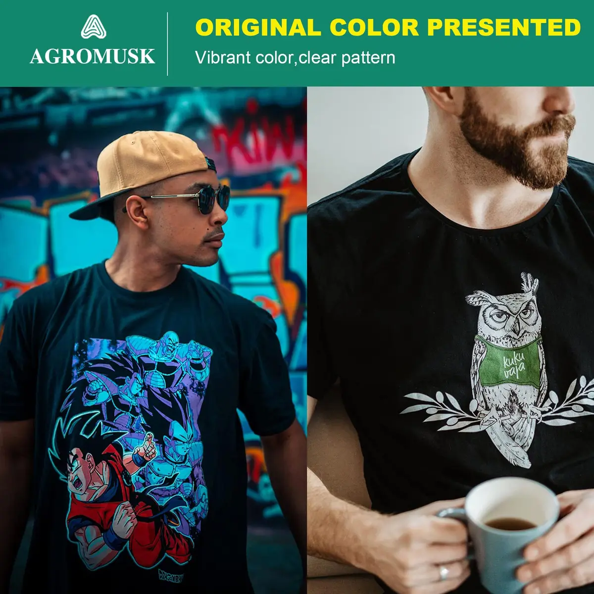 Agromusk DTF Transfer Film 8.3" x 11.7" | Easy Fabric Printing (70-120 chars) - view 7