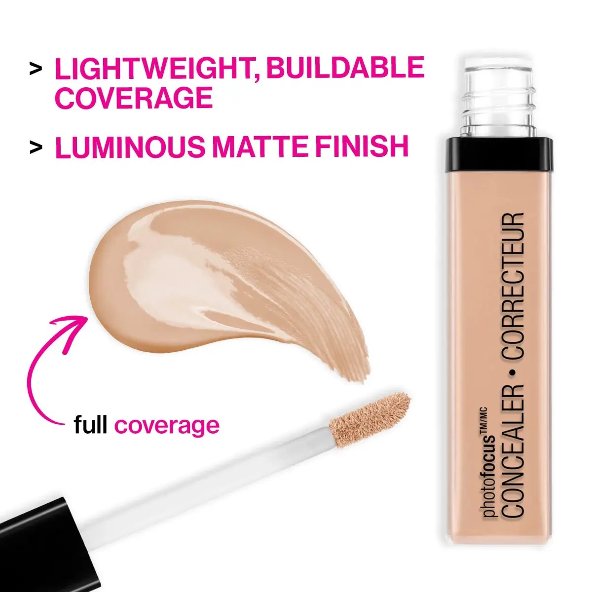 wet n wild Photo Focus Concealer Medium Peach 0.29 Fl Oz (Pack of 5) | Full Coverage Color Correcting - view 3