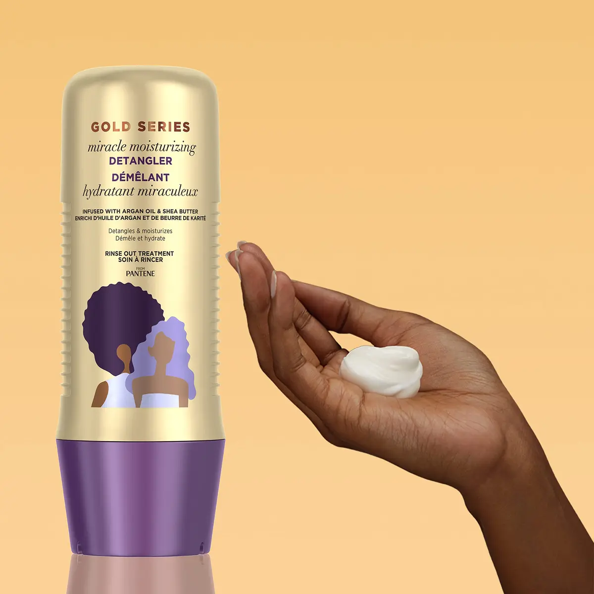 Pantene Gold Series Detangler Treatment for Curly and Coily Hair 379ml (12.8 Fl Oz) | Developed by Black Scientists - view 7