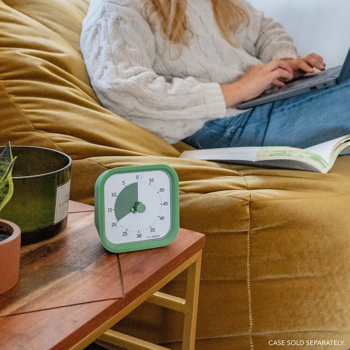 TIME TIMER Home MOD – 60-Minute Visual Timer Silent Study Tool for Kids & Adults, Fern Green - view 5