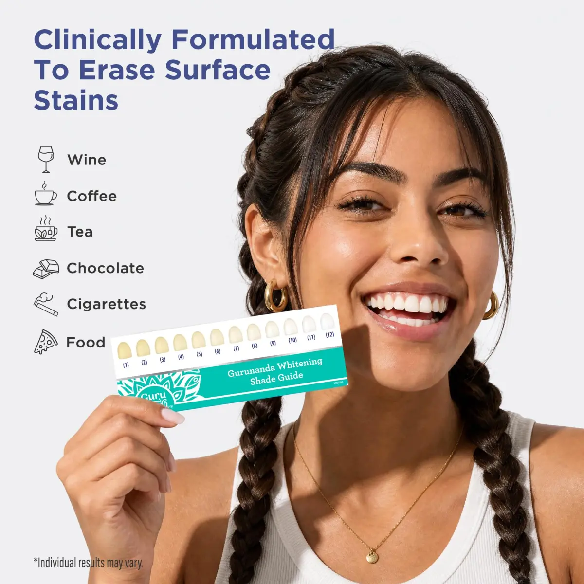 GuruNanda Teeth Whitening Strips Kit 14 Count (Pack of 1) | Vegan & Cruelty-Free Formula for Brighter Smiles - view 8