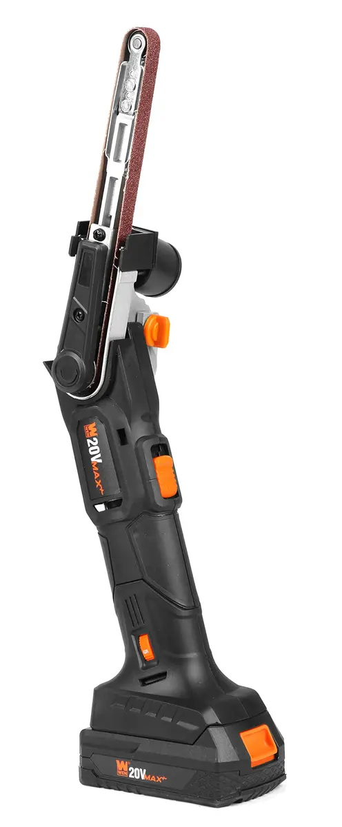 WEN 20V Max Cordless Detail File Sander 1/2" x 18" Belt | Variable Speed 1000-1600 FPM with 2.0 Ah Battery & Charger - view 5