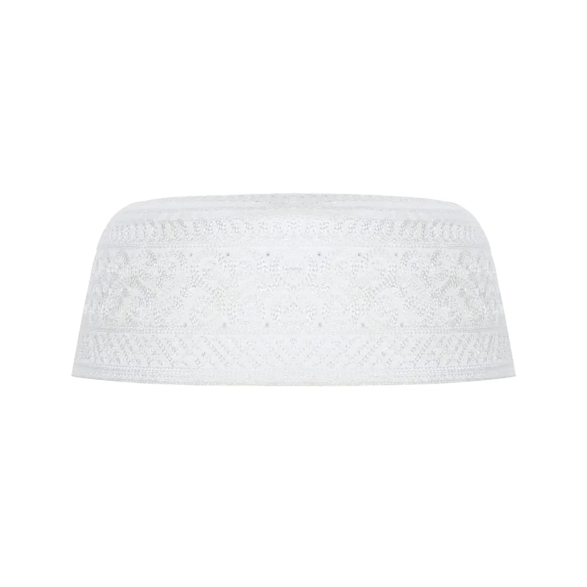 Ibluelover Men Muslim Prayer Kufi Hat Breathable Embroidery Kofia Topi Sunhat Islam Kufi Headware Praying Beanie White | Breathable, Embroidered, One Size - view 3