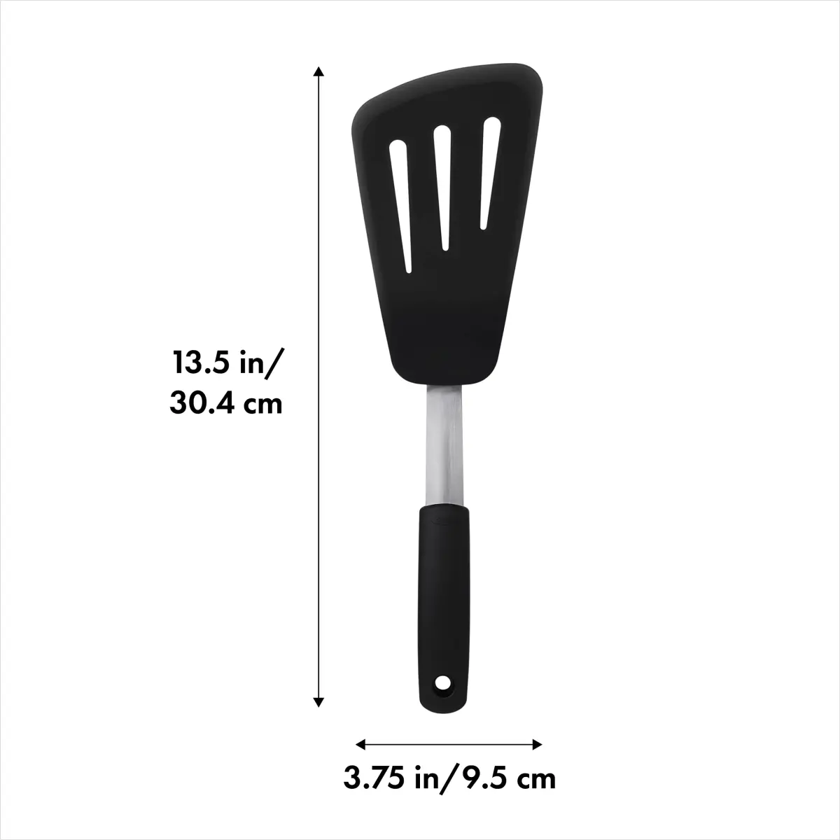 OXO Good Grips Small Silicone Flexible Turner & Omelet Turner Set, Black | Heat-Resistant Up to 450ºF - view 3
