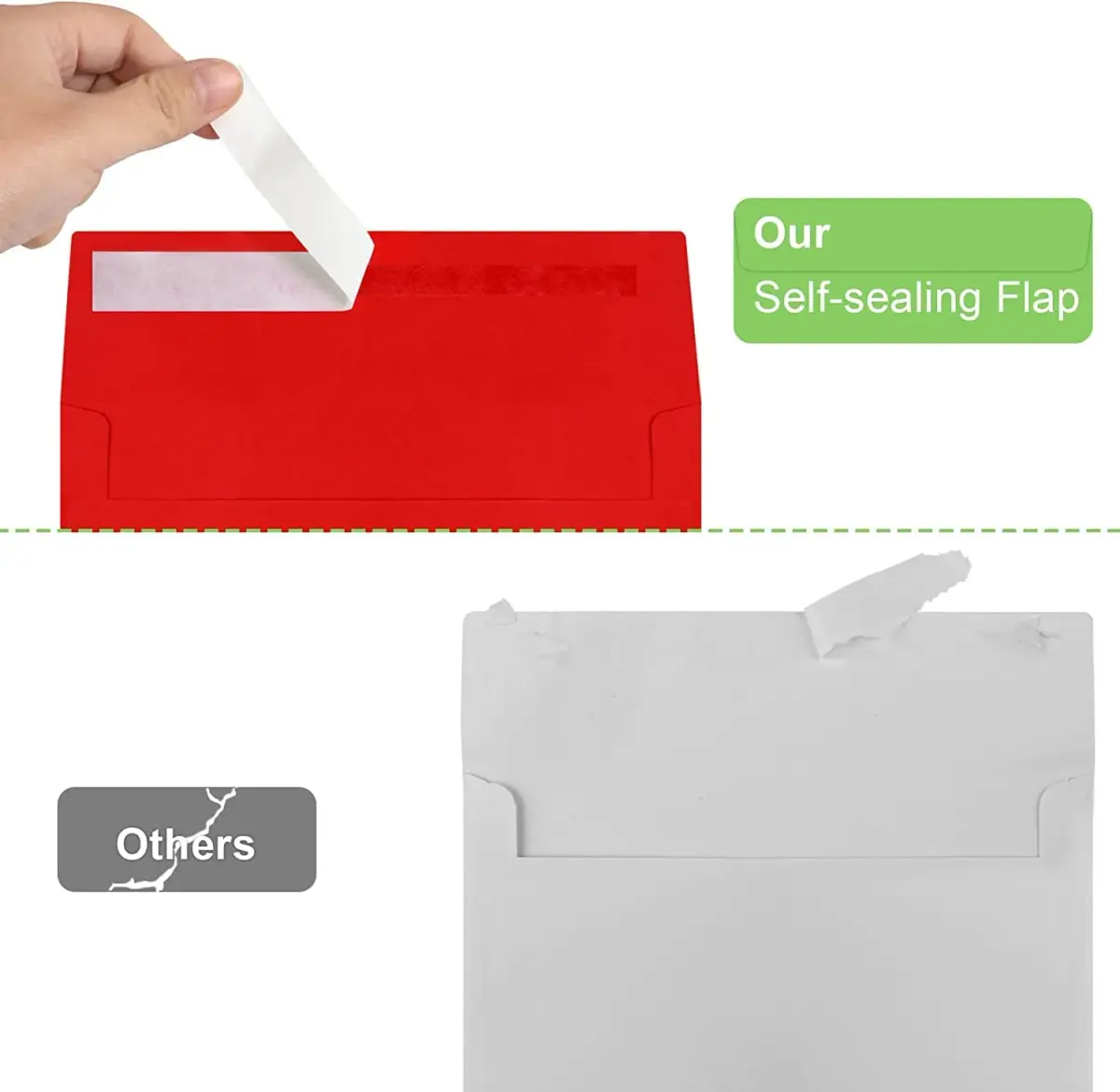 Joyberg Red A4 Envelope 10.8 x 16 cm (4.25 x 6.25 inches) | Self-Seal for Invitations & Photos - view 3