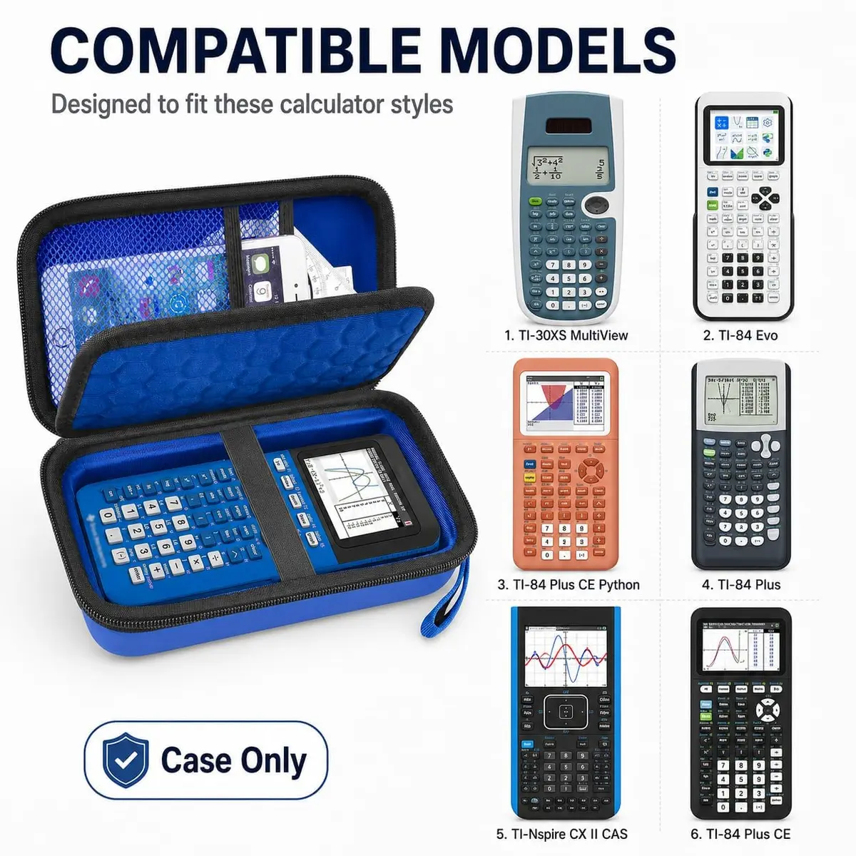 PAIYULE Hard Calculator Case for TI-84 Plus CE/Evo/TI-30XS/TI-Nspire CX II | Protective Organizer for Texas Instruments Calculators - view 2