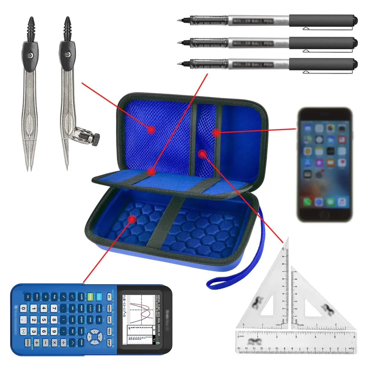 PAIYULE Hard Calculator Case for TI-84 Plus CE/Evo/TI-30XS/TI-Nspire CX II | Protective Organizer for Texas Instruments Calculators - view 4