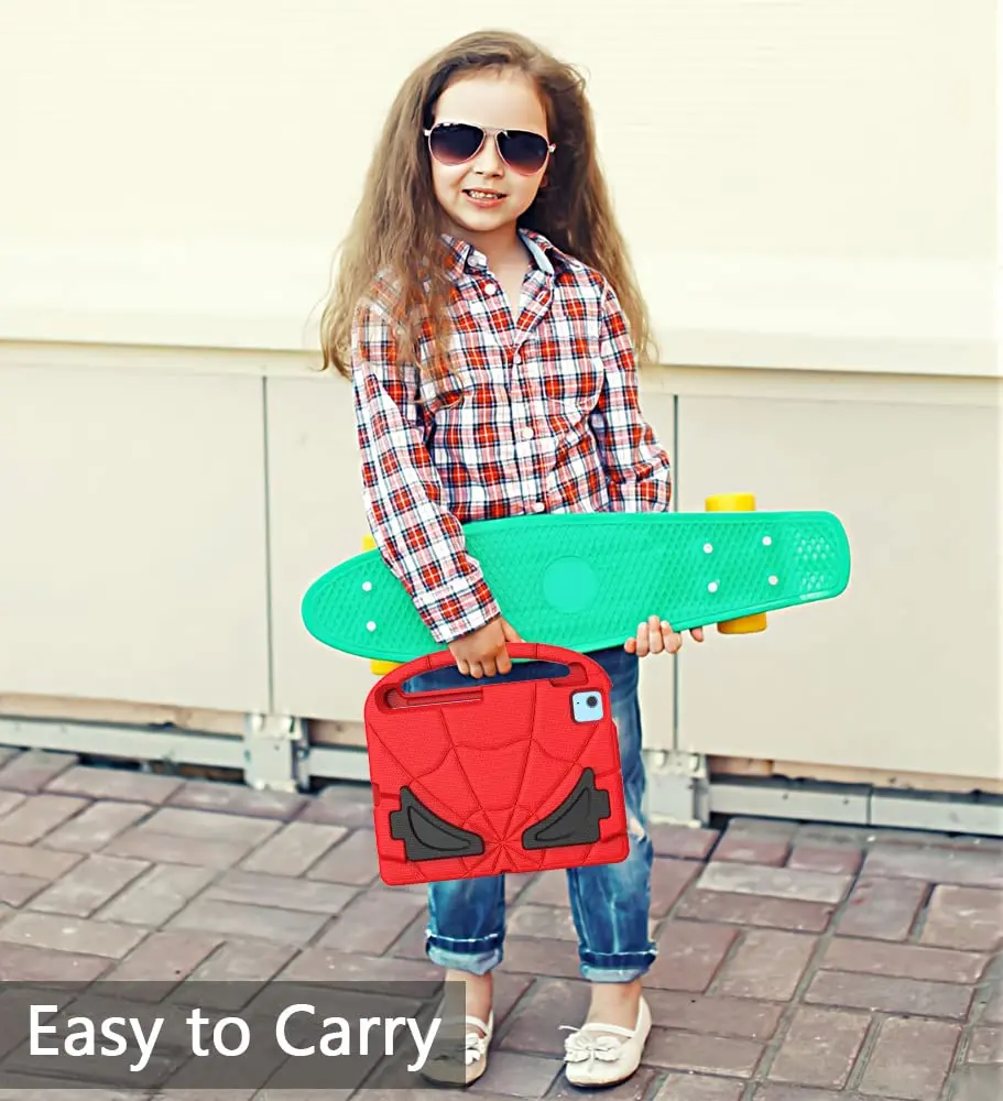 Lainergie Kids Case for iPad 10th Gen 11"/10.9" | Shockproof & Multi-Angle Stand, Red - view 5
