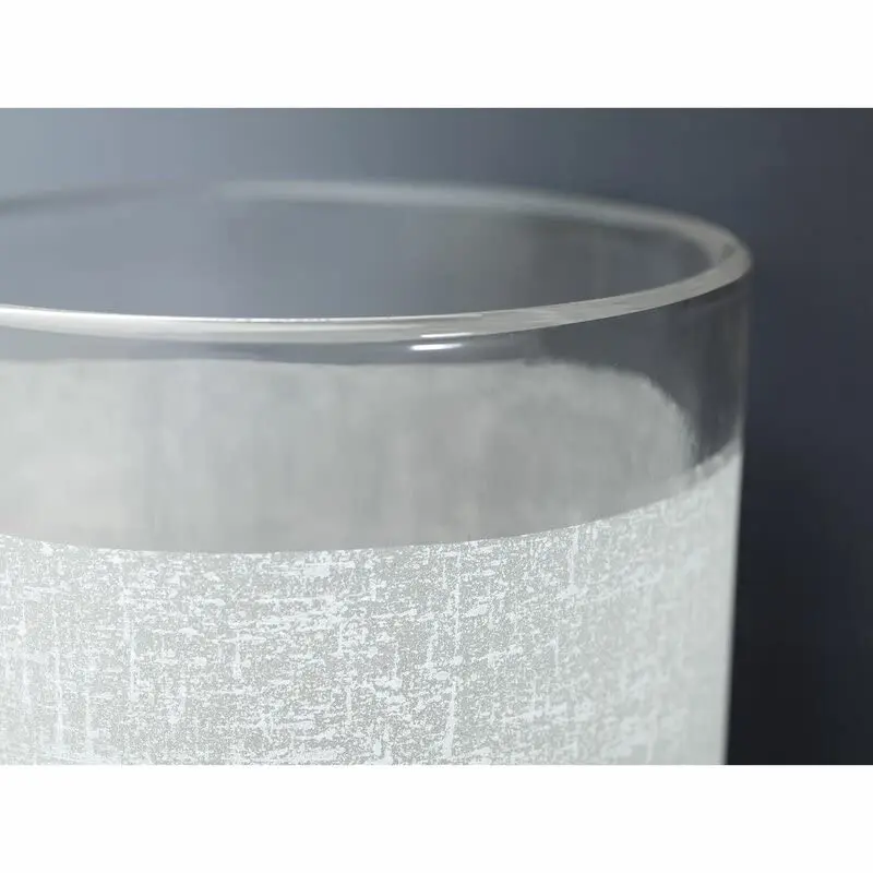 Eidonta White Linen Frosted Glass Lamp Shade Covers | 4 Pack, 5.9in Height, 3.9in Diameter, Fitter 1.65in, Cylinder Fixture, Globe Replacement - view 9