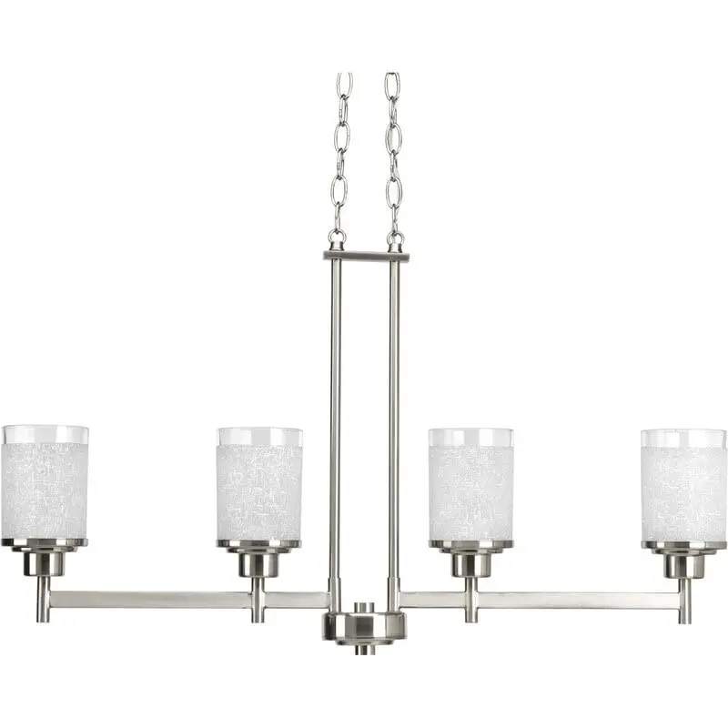 Eidonta White Linen Frosted Glass Lamp Shade Covers | 4 Pack, 5.9in Height, 3.9in Diameter, Fitter 1.65in, Cylinder Fixture, Globe Replacement - view 6