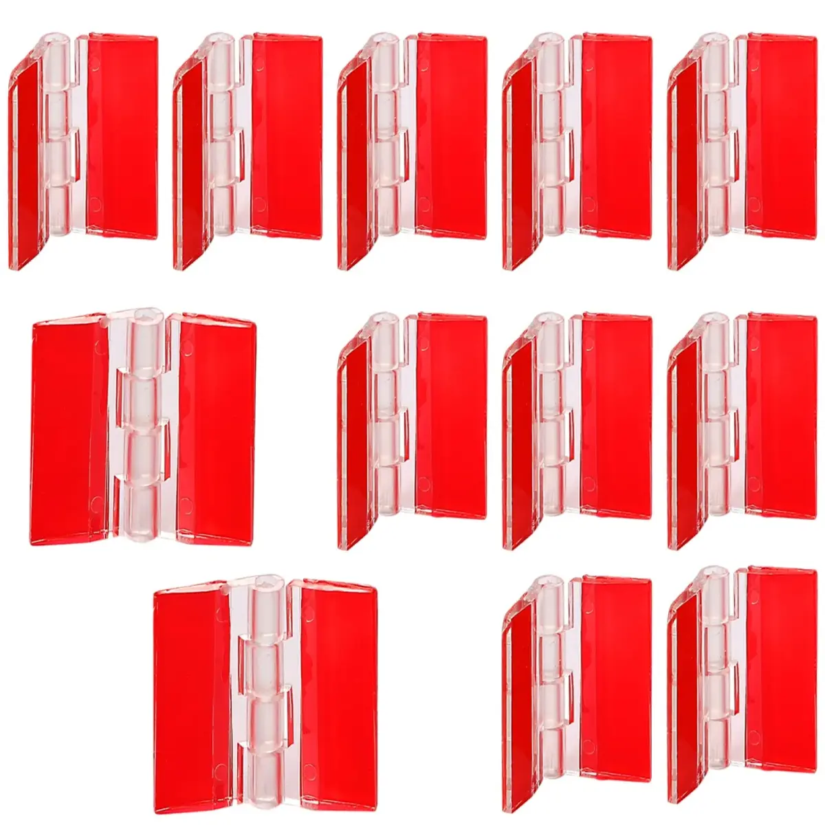 Sliverdew Acrylic Self-Adhesive Hinges 45x35 mm (12 Pcs) | Transparent, Load Bearing 0.08kg - main product image
