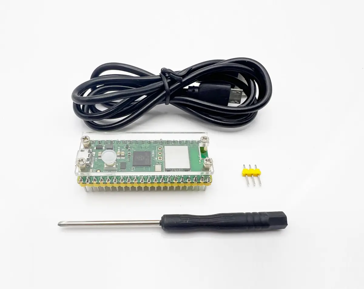 waveshare Raspberry Pi Pico W Single Board Computer 2.4 GHz Wi-Fi | Dual-Core ARM Cortex M0+ | Comes with Case & Accessories - view 8