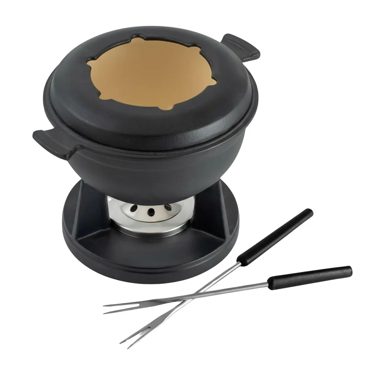 Swissmar Lucerne Cast Iron Fondue Set, 10-Piece, 2 Liter | Elegant & Versatile Enamel Pot for Cheese, Chocolate & Meat - main product image