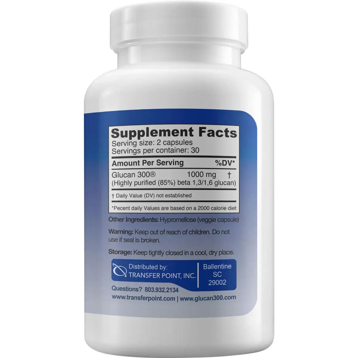 Transfer Point Beta 1,3D Glucan Capsules 500 mg (180 Count, Pack of 3) | Immune Support Supplement - view 6