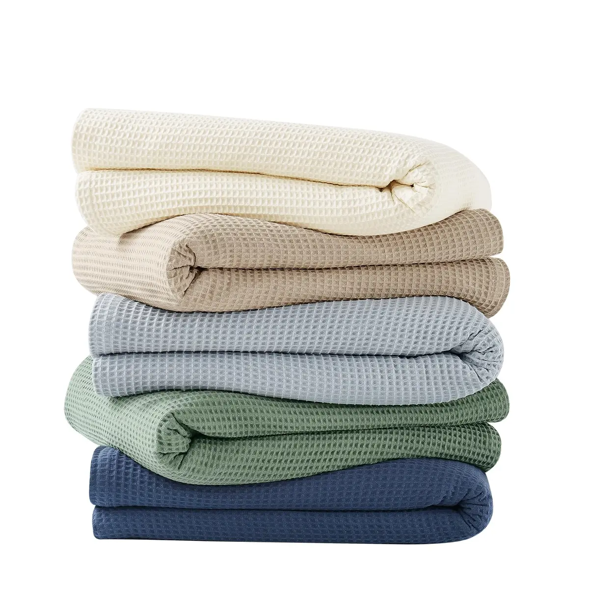 CANNON Heritage Cotton Waffle Grey Cotton Blanket Full/Queen | Breathable, Stylish, Certified - view 7
