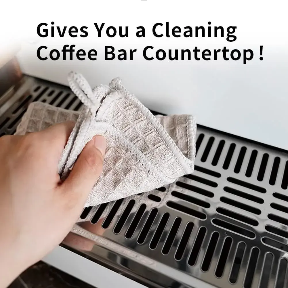 watchget Barista Cleaning Towels 30cm x 30cm (12"x12") | 4 Pack Microfiber Waffle Weave for Espresso Steam Wands & Counters - view 5