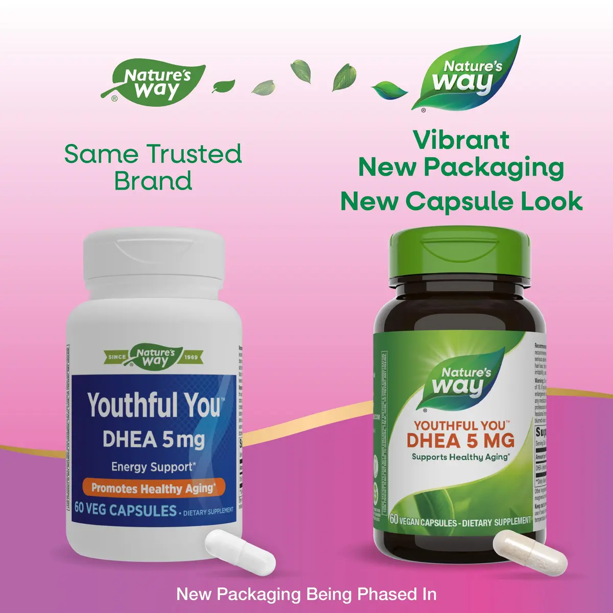 Nature's Way Youthful You DHEA 5 Mg Vegan Capsules 120 Count (2 Pack) | Supports Healthy Aging & Hormone Production - view 2