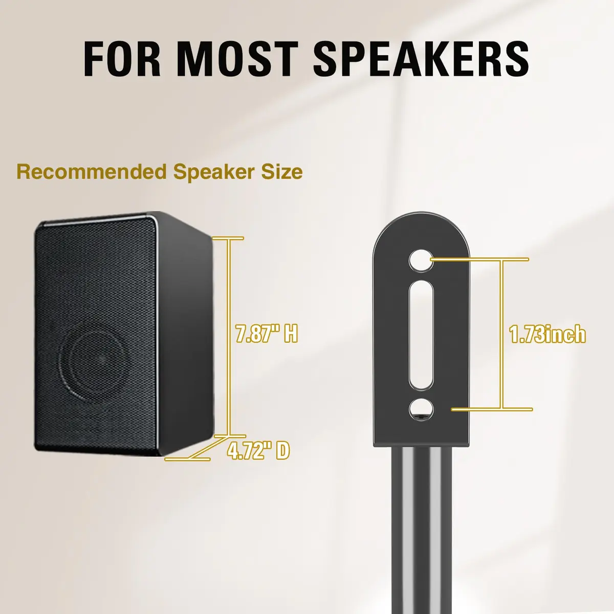 Mounting Dream Adjustable Speaker Stands Pair, 39" Max Height, 11 lbs Capacity Each | Heavy Duty Floor Stands for Home Theater - view 2