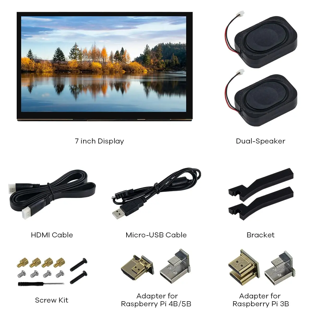 Hosyond 7 Inch IPS LCD Touch Screen Monitor 17.8 cm (7 Inch) | 1024x600 Resolution, Plug-and-Play - view 7