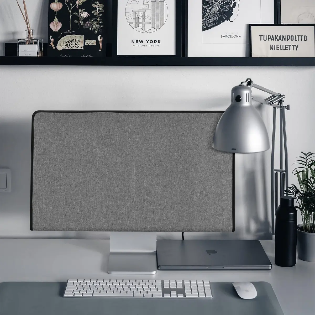 CaSZLUTION Monitor Dust Cover for Apple Studio Display 27 Inch | Oxford Cloth + Polyester, Gray - view 8