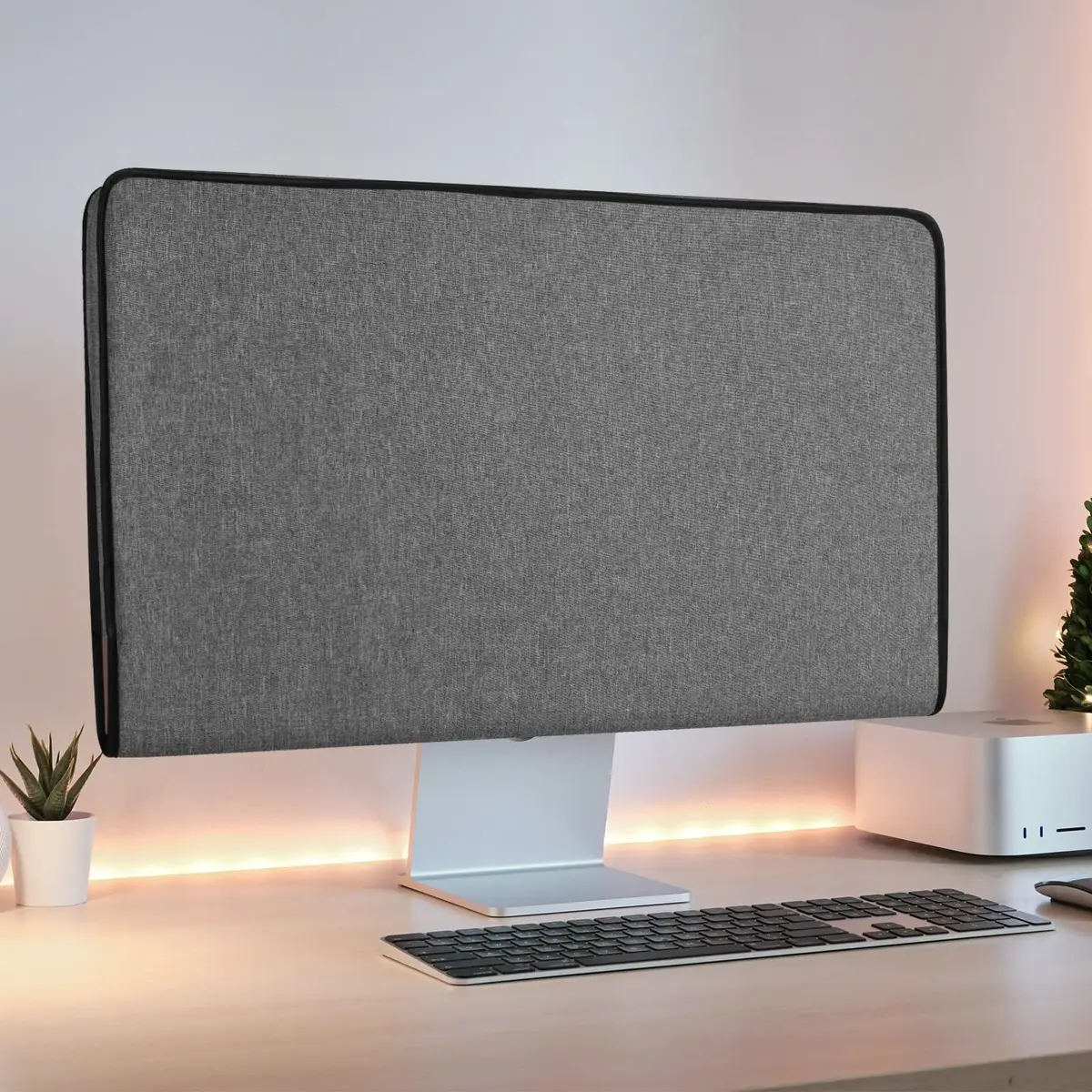 CaSZLUTION Monitor Dust Cover for Apple Studio Display 27 Inch | Oxford Cloth + Polyester, Gray - view 9