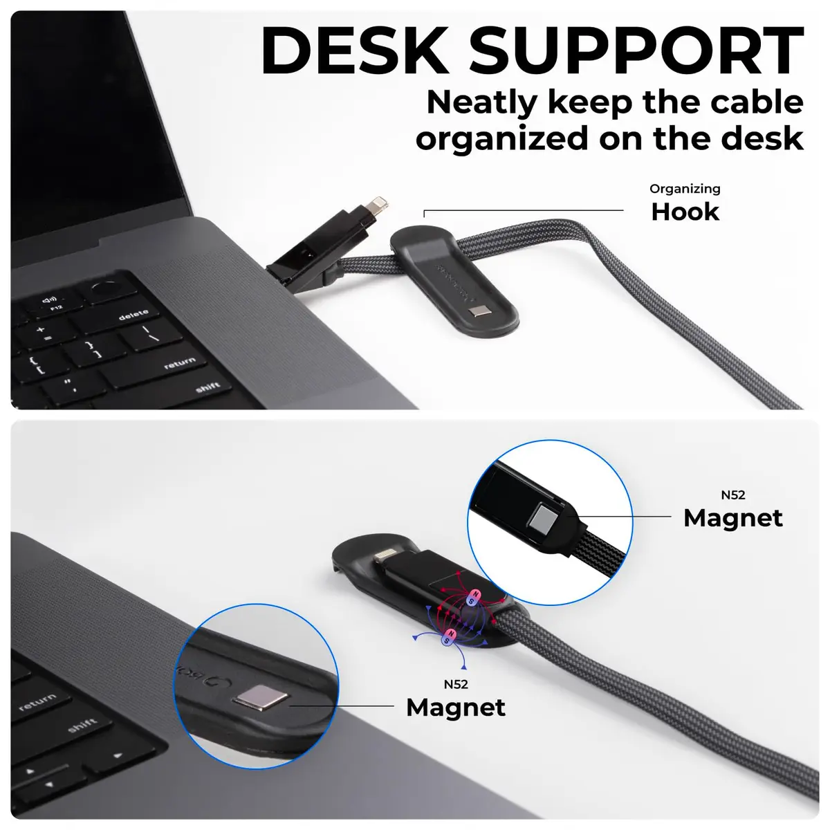 Rolling Square inCharge XL 6-in-1 Multi Charging Cable 2m | 100W Ultra-Fast Power, Portable USB & USB-C - view 5