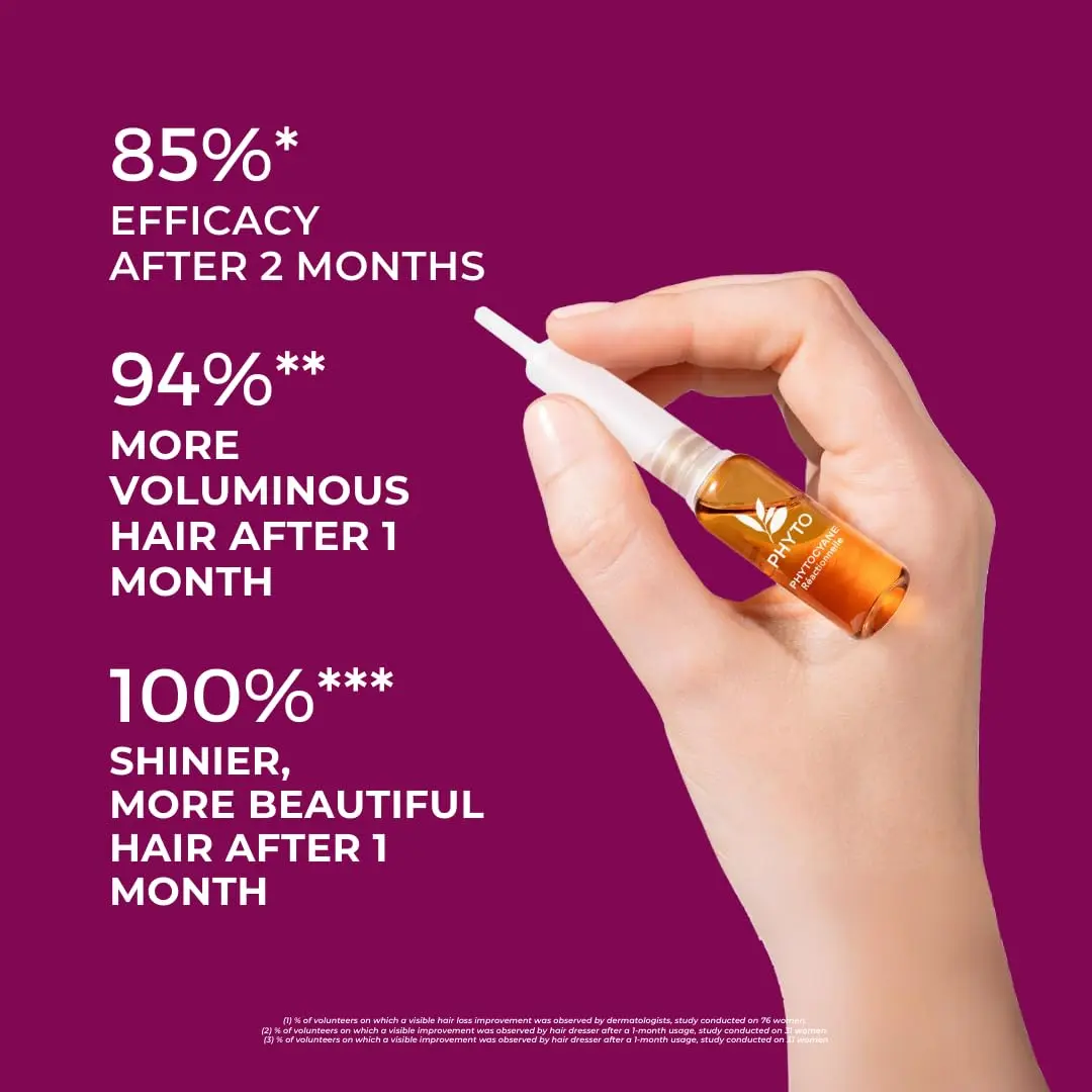 PHYTO Women Revitalizing Hair Serum 12 Vials | Supports Reactional Hair Thinning, Stress & Postpartum Recovery - view 2