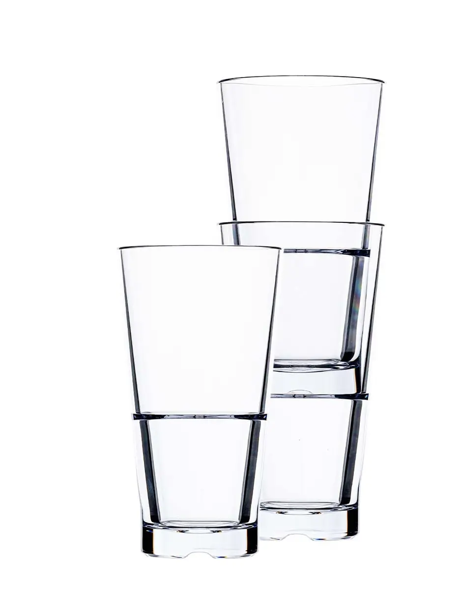 Bold Drinkware Club Stack 14 oz. Hi-Ball Set of 6 | Unbreakable Polycarbonate Luxury - main product image