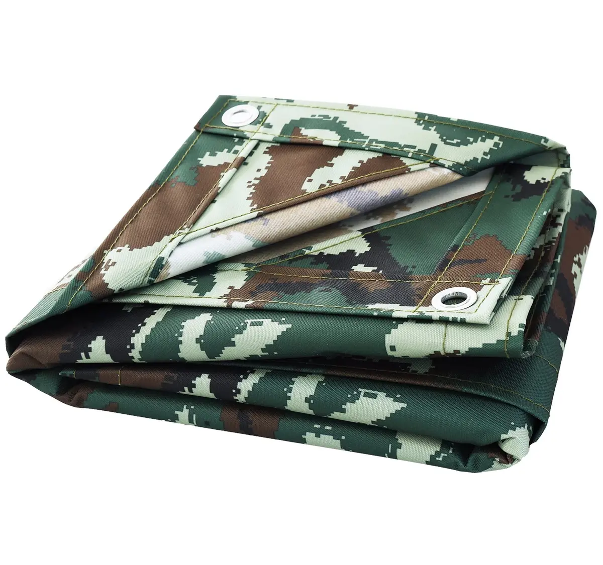 F&J Outdoors 10 OZ Heavy Duty Canvas Tarp Tarpaulin Covers, Camo, 6x8 Feet | Water-Resistant, UV Protected Outdoor Cover - main product image