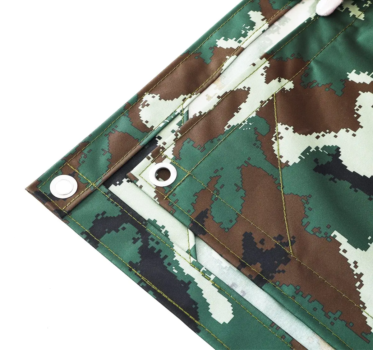 F&J Outdoors 10 OZ Heavy Duty Canvas Tarp Tarpaulin Covers, Camo, 6x8 Feet | Water-Resistant, UV Protected Outdoor Cover - view 4
