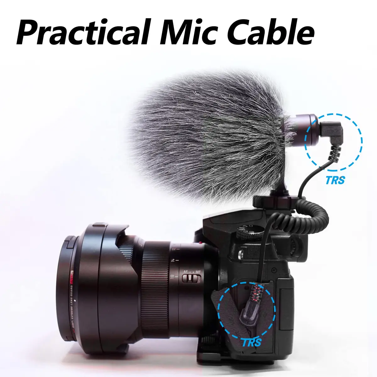COCOMK 3.5mm TRS Microphone Patch Cable, Black | 80cm Coiled Aux Cord for Audio Devices - view 5