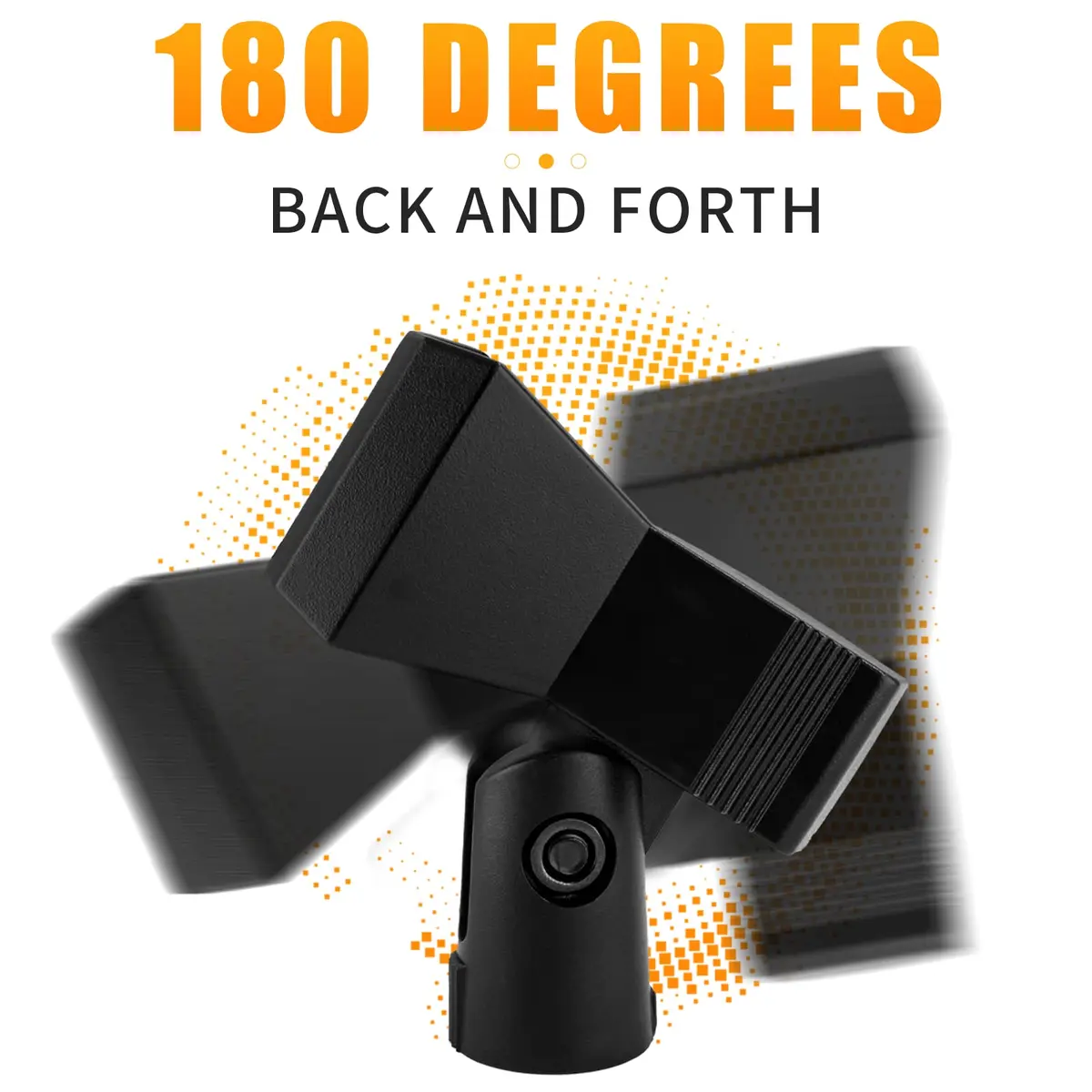 Coufce Universal Microphone Clip Holder with Adapter (2-Pack, Black) - view 4