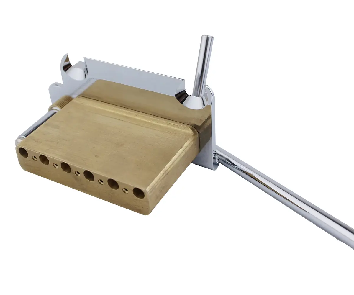 Guyker Non-locking 2 Point Guitar Tremolo Bridge 83.2 x 40.3mm | CNC Machined Brass Block for ST Electric Guitar - view 5