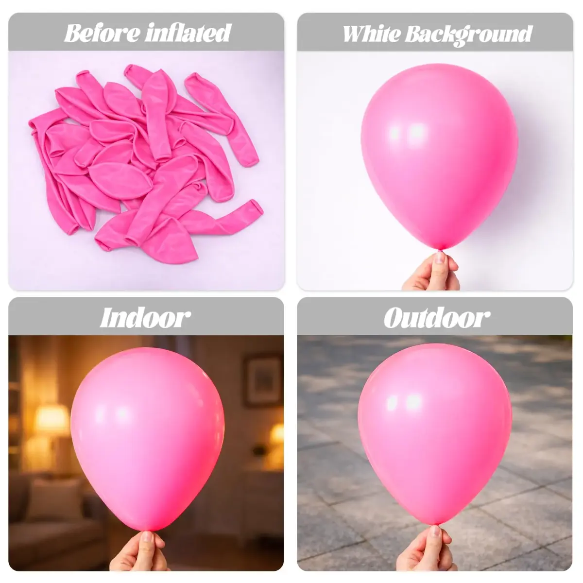 Voircoloria 130pcs Pink Balloons Garland Arch Kit Assorted Sizes (5, 10, 12, 18 Inch) | Birthday Party Decorations - view 3