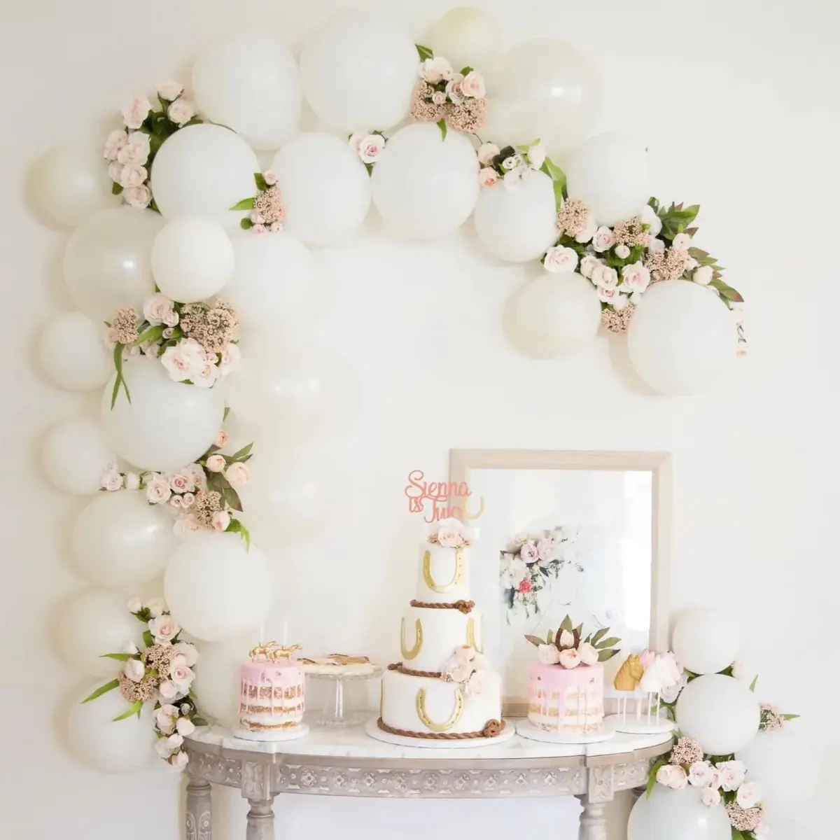 Voircoloria 130pcs White Party Balloons Garland Arch Kit, 18 12 10 5 Inch | Assorted Colors Balloon - view 5