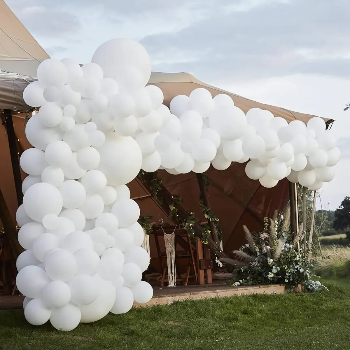 Voircoloria 130pcs White Party Balloons Garland Arch Kit, 18 12 10 5 Inch | Assorted Colors Balloon - view 8