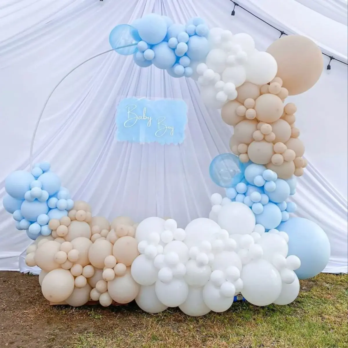Voircoloria 130pcs White Party Balloons Garland Arch Kit, 18 12 10 5 Inch | Assorted Colors Balloon - view 4